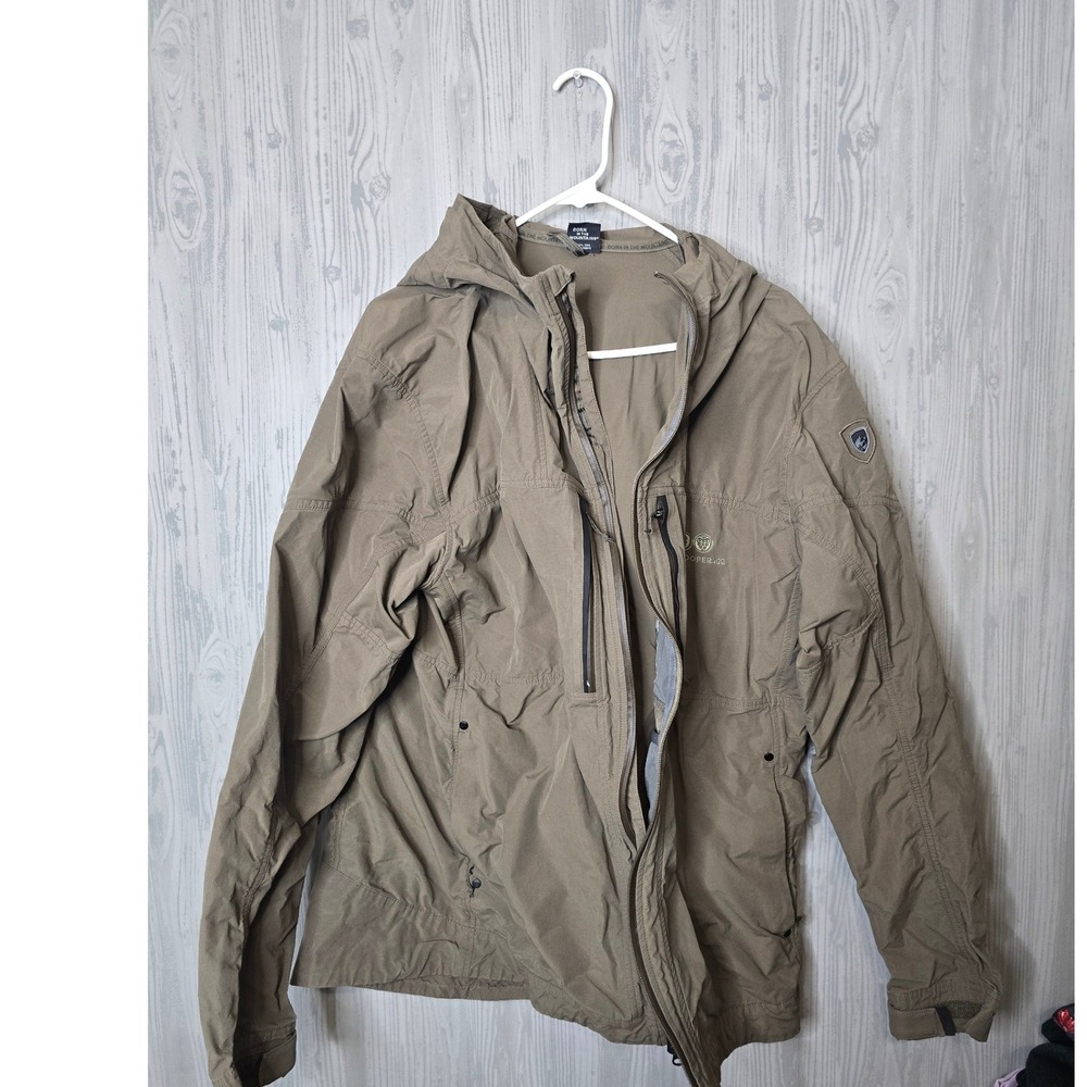 Kuhl Projekt Mens XXL Outsider Hooded Jacket Missouri Cooperage Brown Gorpcore